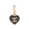 Chanel 24P Круглые синие джинсовые серьги-сердечки с двойной буквой C Женские серьги ABC740-B15375-NU456