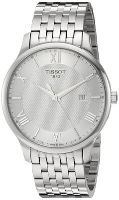 Мужские часы Tissot Tradition, серебристый циферблат, браслет, T0636101103800 [Официальный импорт]