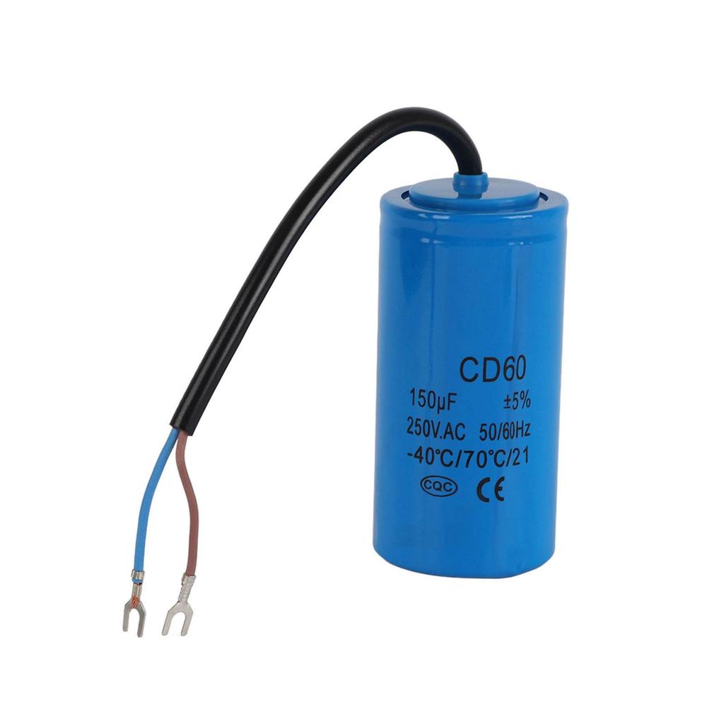 CD60 Конденсатор рабочий с проволочным выводом 250 В переменного тока 150 мкФ 50/60 Гц для мотор-компрессора