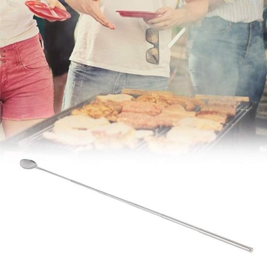 Extendable Fork Telescoping Spoon Stainless Steel Retractable Dinner Spoon Long-Handled Prank Fork Versatile Dining Tool for BBQ Camping