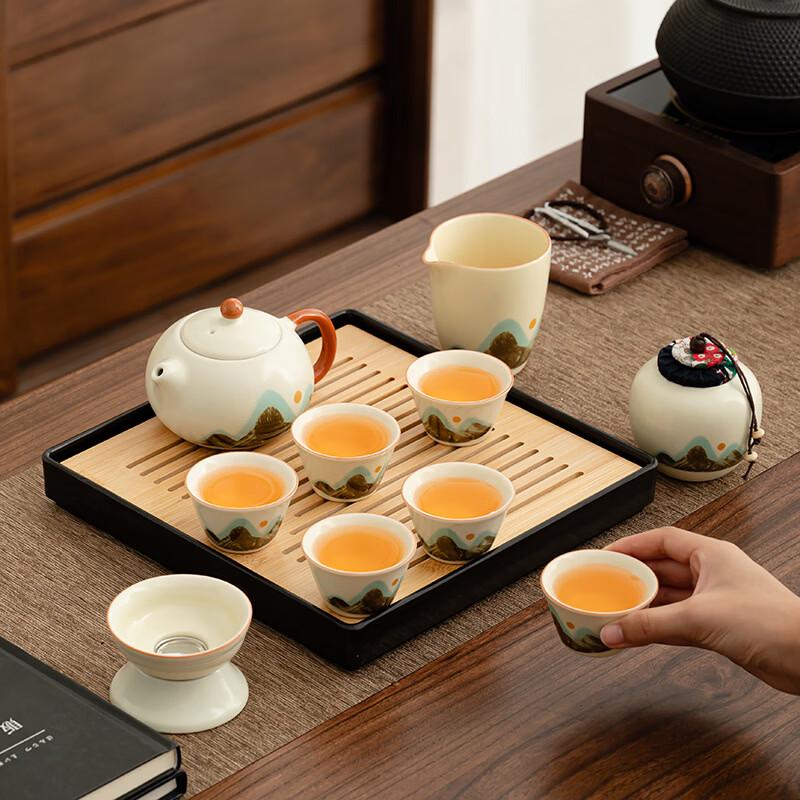 Premium Ru Kiln Ceramic Teaware Set