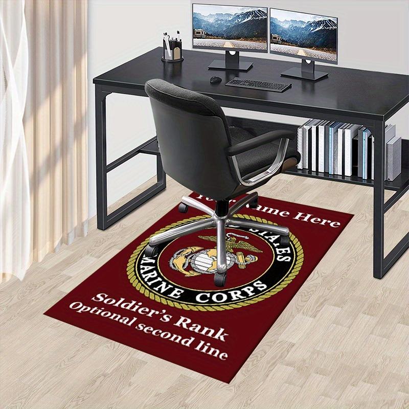 Office Carpet: Marine Corps Emblem Sofa Rug, Chair Protection Blanket