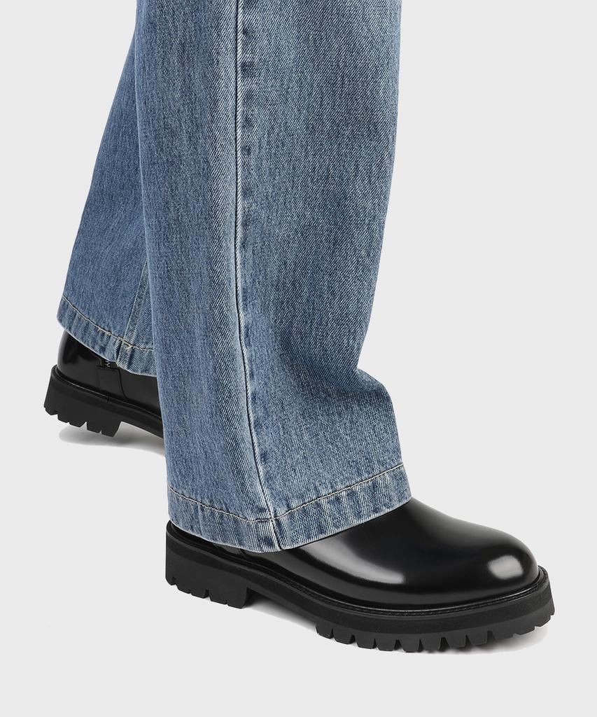 Firenze Atelier [Vibram] Zipper Detail Full Grain Round Toe Chelsea 9770 [Black Box]