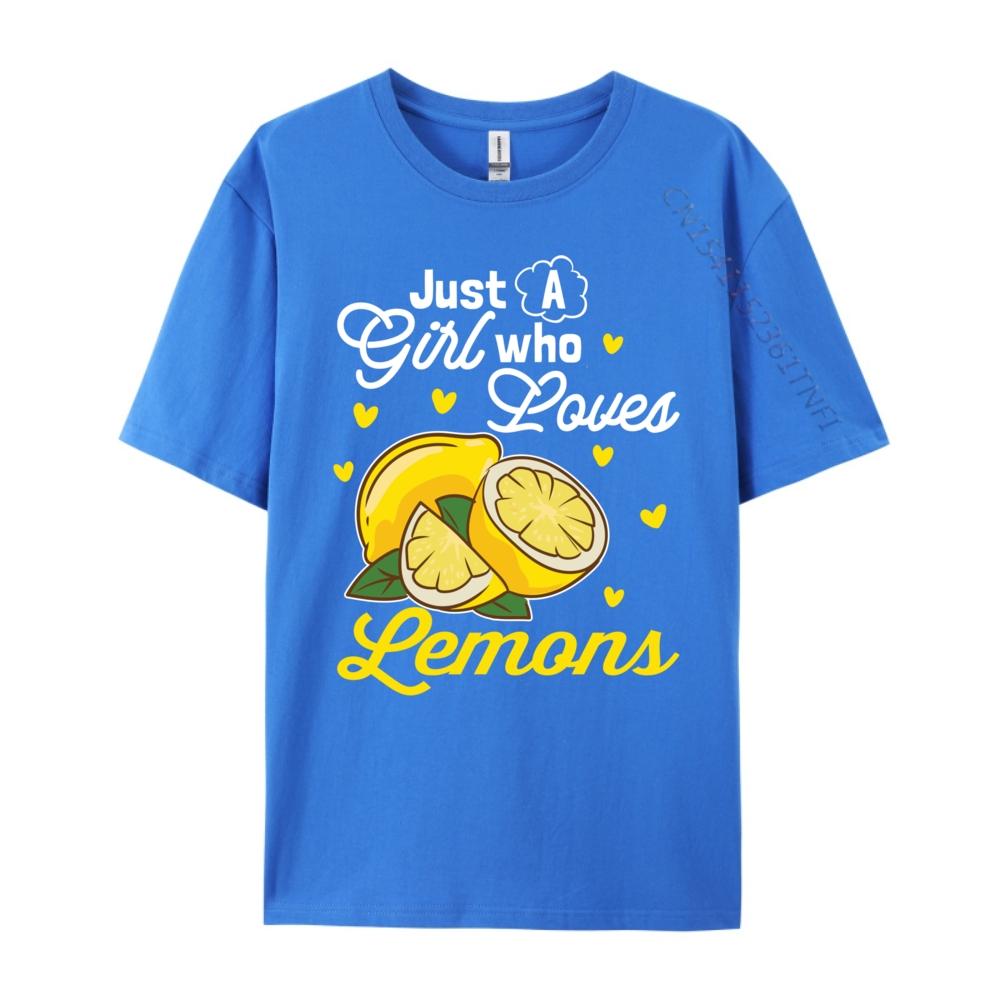 Just A Girl Who Loves Lemons Brand T Shirt Original Unisexs Tshirts 4th Of July Graphic Cotton Streetwear Short Sleeve