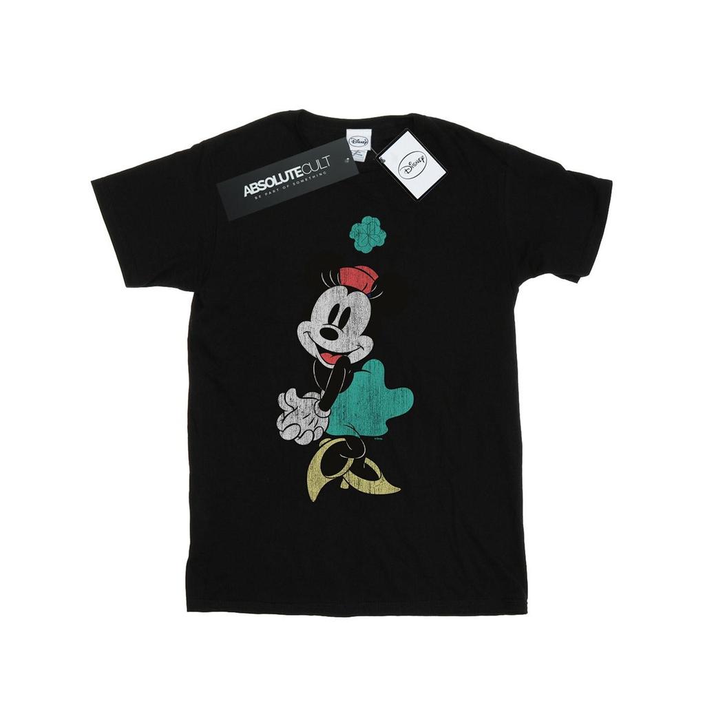 Disney Mens Minnie Mouse Shamrock Hat T-Shirt