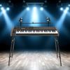 2-Tier Heavy-Duty Iron DJ Keyboard Stand 330lbs Capacity Electronic Piano Placing Rack Quick Height Adjustment for Live Stages