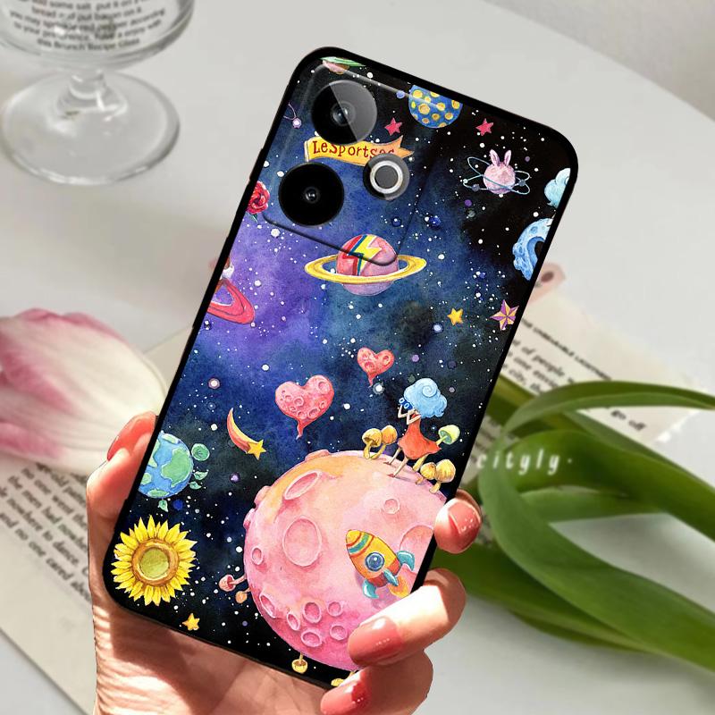 Для Realme GT 7 7T Чехол Модный Рисунок Мягкий Силиконовый Корпус Защита Задняя Крышка Для Realme GT7 T Ударопрочный Funda Coque