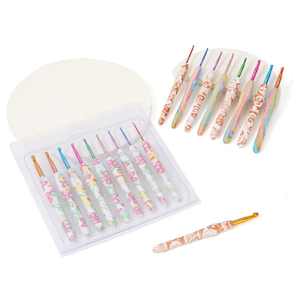 9 шт. Эргономичная ручка Крючок для вязания 2 мм-6 мм Эргономичная игла для вязания Крючок для вязания с мягкой ручкой для начинающего любителя