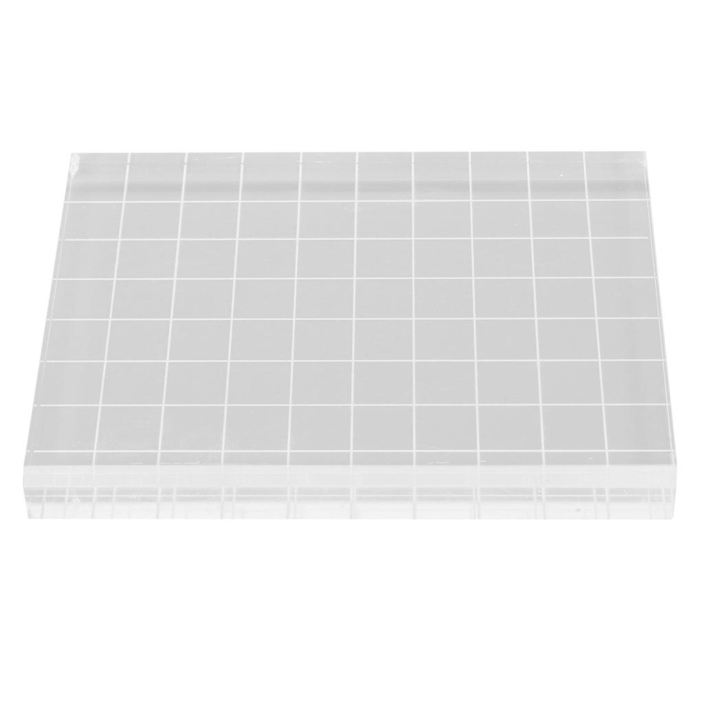 Acrylic Stamp Block Clear Lines Transparent Rigid DIY Clear Stamp Block for Cards Notebooks Diaries