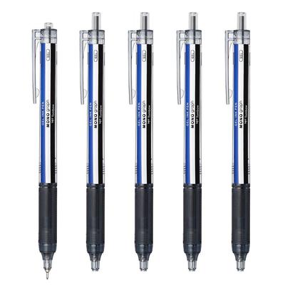 Гелевая шариковая ручка Tombow Pencil Monograph Light, монохромный корпус, черные чернила, 0,5 мм, 5 шт. BJ-MGLE01-5P