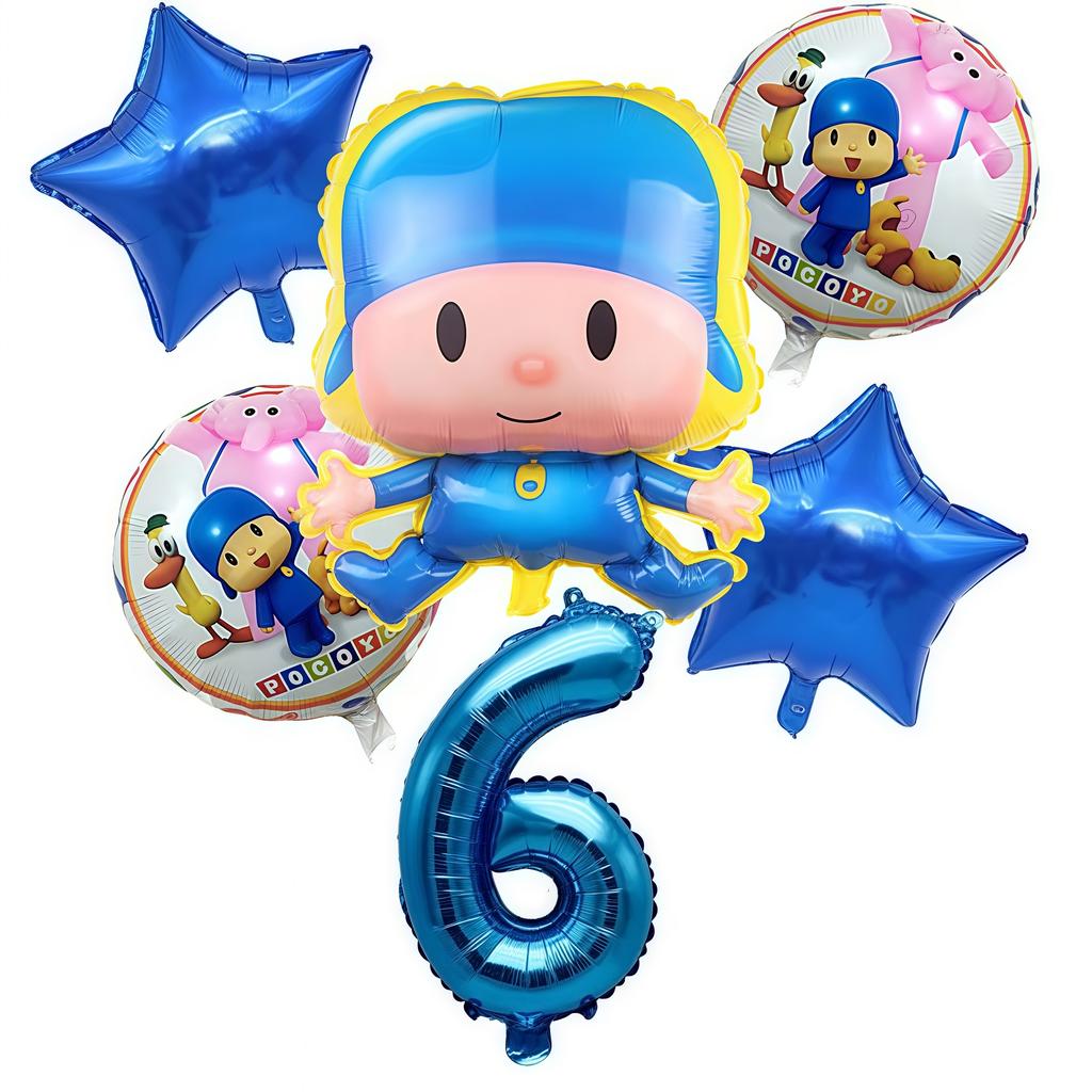 Украшения на День Рождения Pocoyo Одноразовая Посуда Стакан Тарелка Воздушный Шар Баннер Для Детей Подарок Декор для Детского Праздника Товары для Вечеринки Подарок