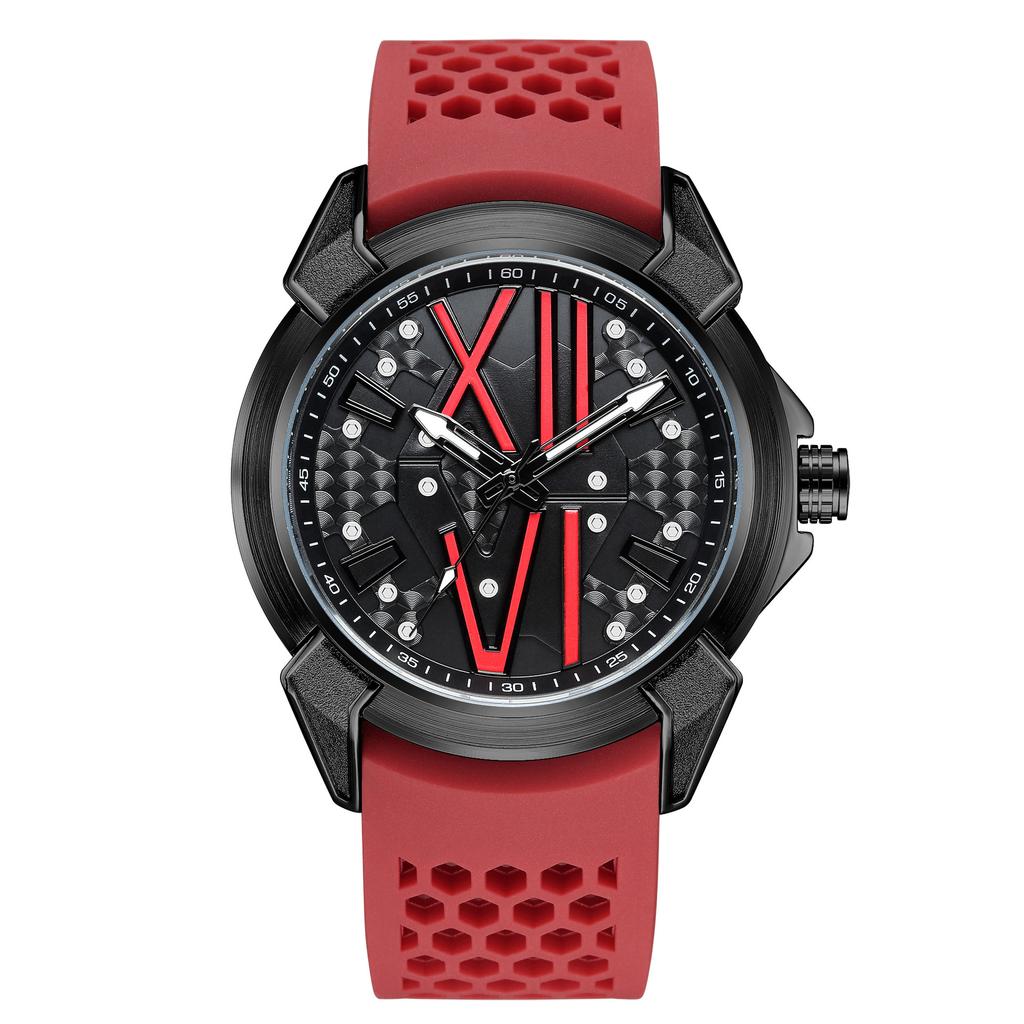 Мужские повседневные светящиеся мужские часы с силиконовым ремешком