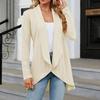 Женские осенние и зимние топы, женские однотонные свободные кардиганы с длинными рукавами, женские вязаные куртки