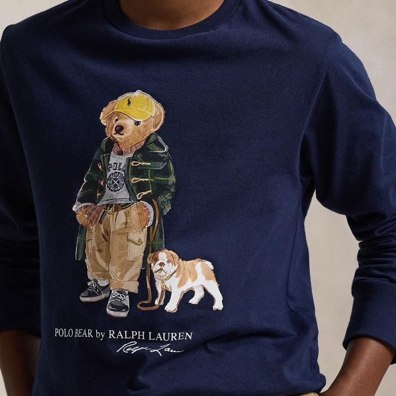Polo Ralph Lauren Cotton Long Sleeve Iconic Bear T-Shirt Kids Tops CWPOTSHY8021181-410
