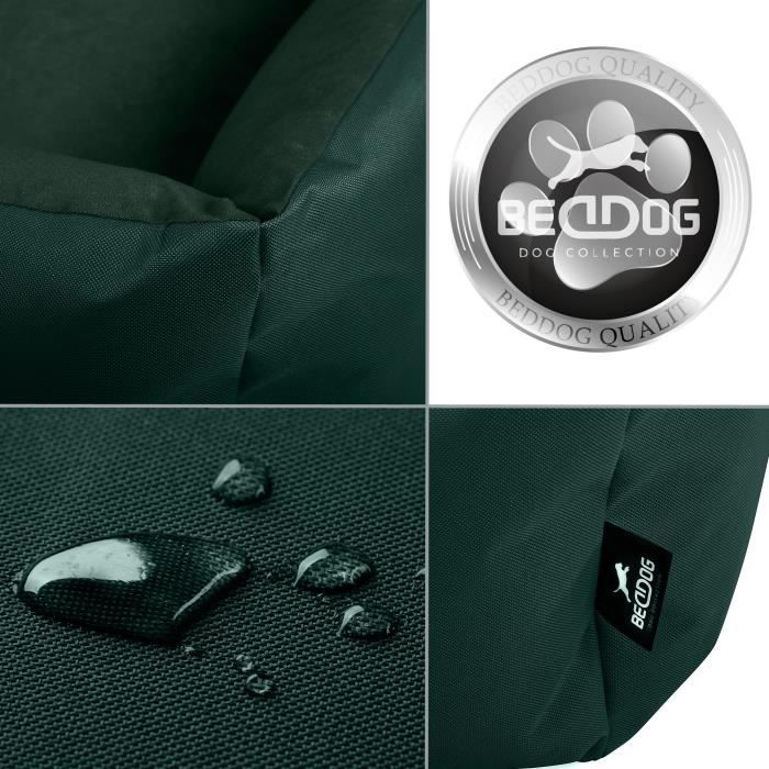 Lit pour chien - BedDog® - ZARA - XXXL 150x110cm - Vert foncé - Imperméable