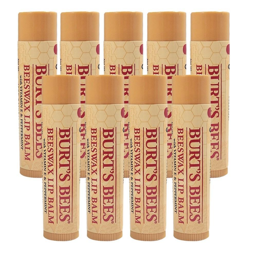 Burt's Bees Moisturizing Lip Balm 4.25g, Beeswax, 9 Pcs.