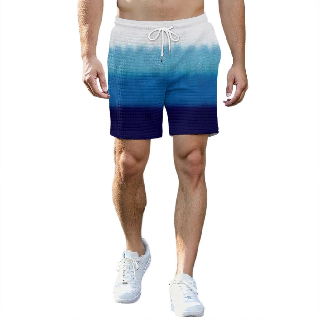 Мужские модные спортивные шорты с принтом, эластичный пояс, карманы, спортивные шорты