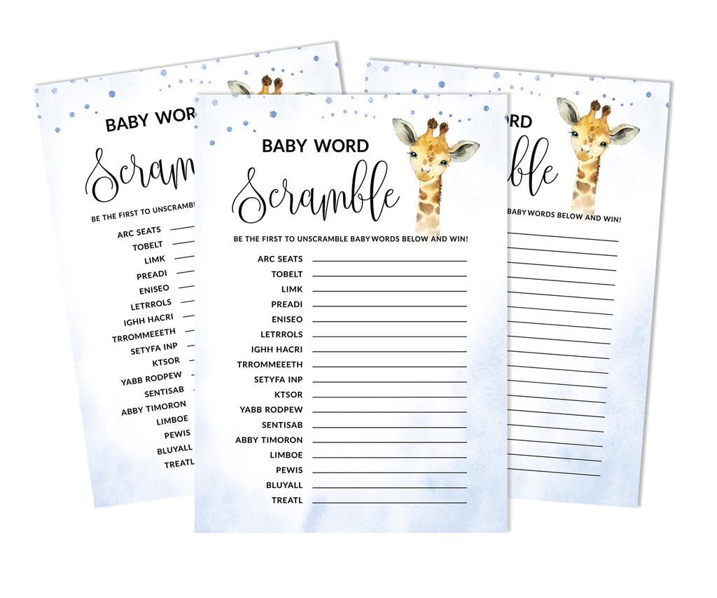 Inkdotpot Игровой набор для детского душа из 50 игр BabyA AlphabetA ABCA Game Giraffe Jungle Animals Party