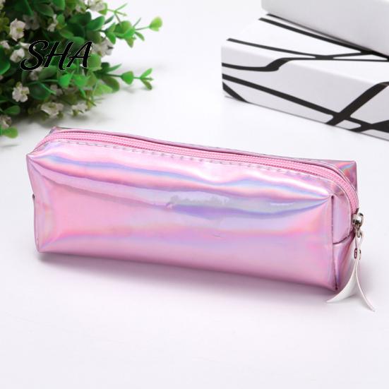 Portable Pen Holder Gradient Color Pencil Case, Cute Cylindrical Pouch for Smooth Zipper Girls, Waterproof Stationery Bag Students School Supplies