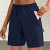 Женские весенне-летние спортивные шорты Быстросохнущие Дышащие Шорты для йоги Тренировочные шорты для спортзала Эластичный пояс Завязки Атлетические Шорты для бега Фитнес-шорты