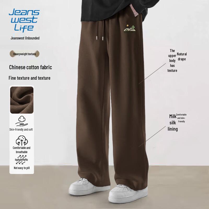 JEANSWEST LIFE Мужские повседневные брюки прямого кроя свободного кроя