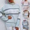 Women's Knitwear Christmas Snowflakes Half Turtleneck Christmas Sweater