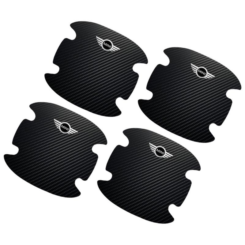 4 шт. Защитная наклейка на ручку двери автомобиля Эмблема Автостайлинг Для Mini Cooper One S Clubman R50 R53 R56 R60 F55 F56 R57 R58 R59