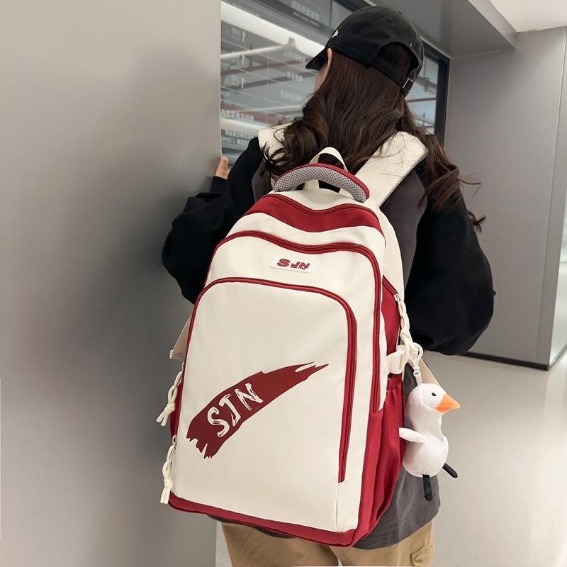 Мужской рюкзак с буквенным принтом, рюкзак для школьников младших и старших классов, женский