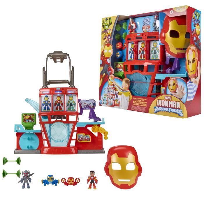 Iron Man HQ, Electronic Playset for Kids, Marvel Iron Man and His Awesome Friends, Ages 4+
