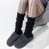 1 Pair Stockings Vintage Knitting Cotton Long Socks Winter Hollow Warm Thigh High Stocking Harajuku Knee Socks Autumn Woman