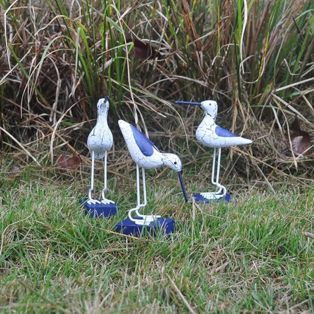 Coastal Ocean Seagull Wooden Figurine Nautical Decorations Ornaments,3PCS