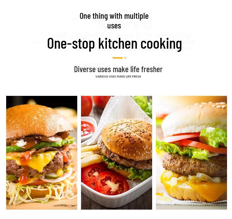 Пресс для гамбургеров из алюминиевого сплава с антипригарным покрытием и пластиковой ручкой