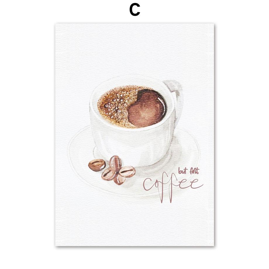 Элегантный кофе, кофеин, чашка какао, постеры и принты, настенные художественные картины на холсте, настенные картины в скандинавском стиле, кухонные сюрреалистические украшения