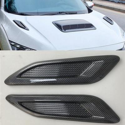 2x универсальных автомобильных воздухозаборника, капота, вентиляционных отверстий, отделка из углеродного волокна