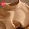 MINISO Мужская футболка с длинным рукавом, на флисовой подкладке, с воротником-стойкой