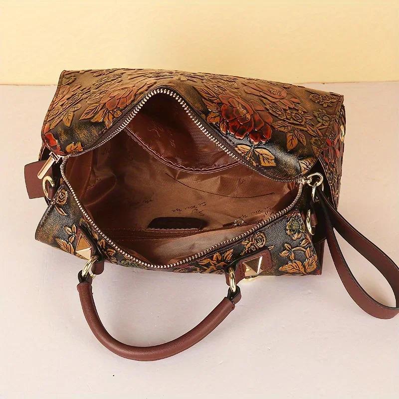 Мягкая женская сумка с крокодиловым узором на одно плечо Boston pillow bag