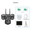 Triple Lens 360° Panoramic HD Solar Camera with WiFi/4G Connectivity
