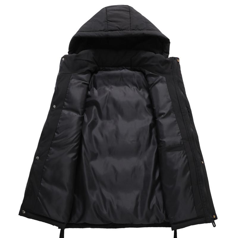 Осенний мужской жилет с капюшоном большого размера, новинка 2023 года, большие размеры L-8XL, черные куртки без рукавов на молнии, зимняя повседневная толстая теплая мужская верхняя одежда
