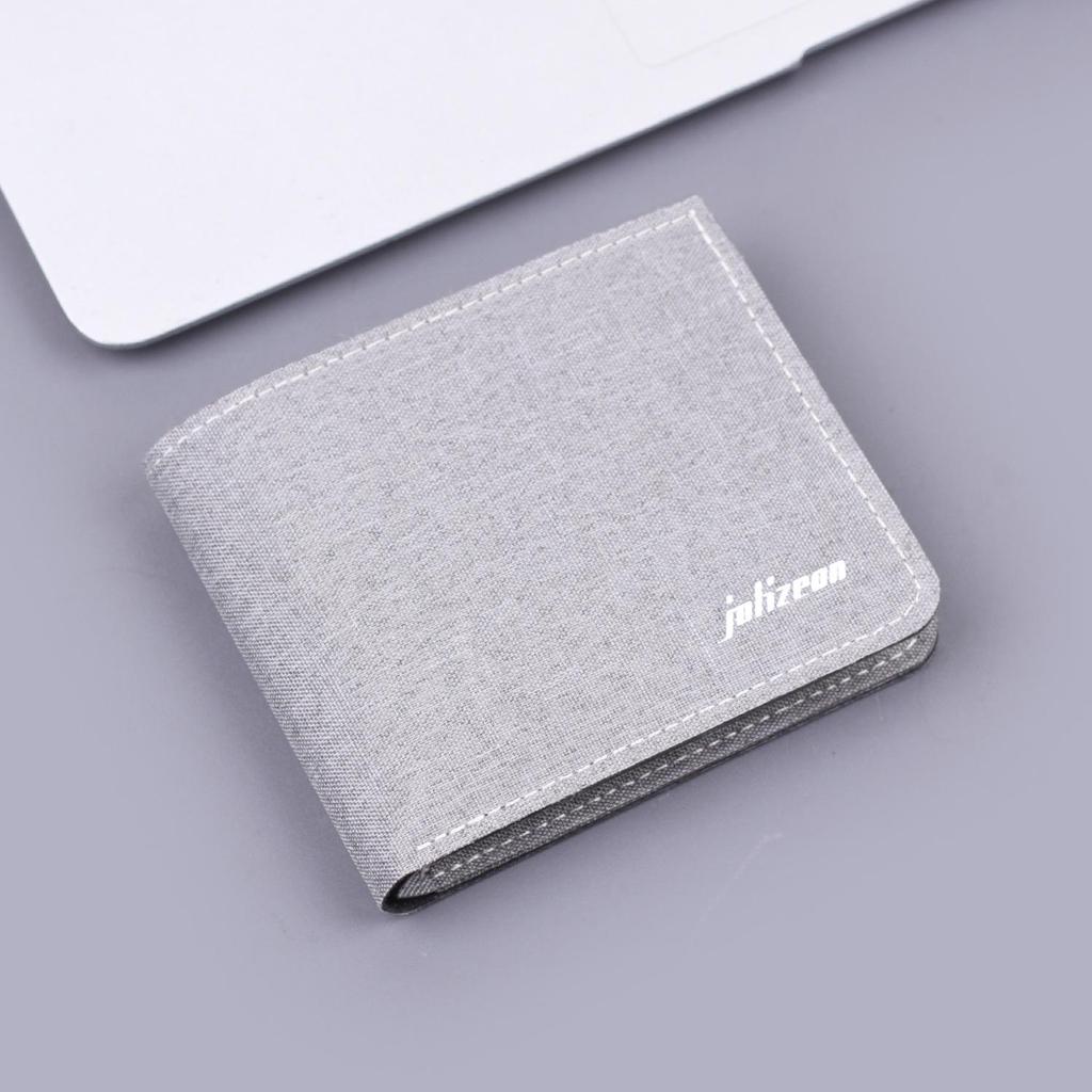 Мужской ультратонкий кожаный бифолд кошелек из канвы