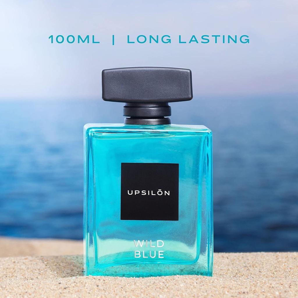 UPSILON Wild Blue Aqua Мужская парфюмерная вода | Стойкие парфюмерные воды для мужчин | Роскошная парфюмерия премиум-класса для мужчин