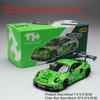 1:64 Мини Масштаб 911 GT3 R Land Cruiser Алюминиевый Кузов Резиновые Шины Капот Открывается Модели Спортивных Автомобилей Игрушки для Детских Подарков