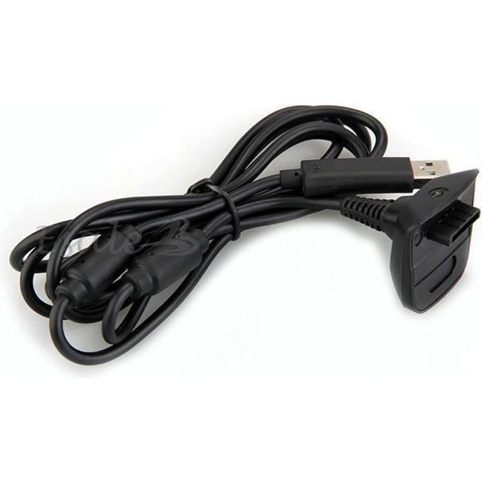 USB Charging Cable - Microsoft - XBOX 360 - 1.75m - Black - Eco-Friendly