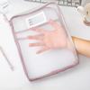 A4 Stationery Storage Bag Double-layer Mesh Zipper Bag Large Capacity Organizer Folders School Office Supplies Stationary Bag