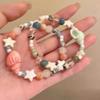 Chic Fresh And Ceramic Star Conch Beaded Bracelet Womens Summer Fashion Accessory