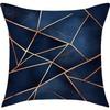 Home Decor Geometric Pattern Dark Blue Throw Pillow Covers Pattern Cushion Cover Suitable For Sofa Bedroom Car Pillow Cover