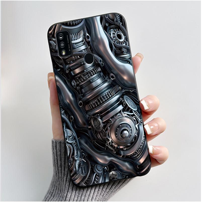 Phone Case For ZTE Blade A51/A7P Jelly Soft Black Cover New Stylish Pattern Dreamy Moon Sea ZTE Blade A51/A7P Casing