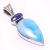 Natural Republic Ларимар, Кианит 925 Стерлинговое серебро, кулон 1,34" S1a95