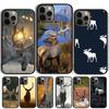Красивая природа Дикий олень Лось Олень Чехол для телефона для iPhone 17 Air 15 16 14 13 12 Pro Max 11 Pro Max Plus