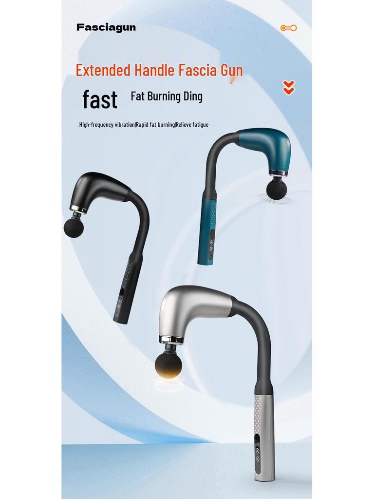 Массажный пистолет с длинной ручкой для локтей и тела для шеи, плеч, талии, спины и шейного отдела позвоночника