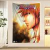 Anime Figure Bleach Tapestry Ichigo Kuchiki Rukia Pattern Art Printing Japanese Wall Tapestry Anime Wall Hanging Home Decor